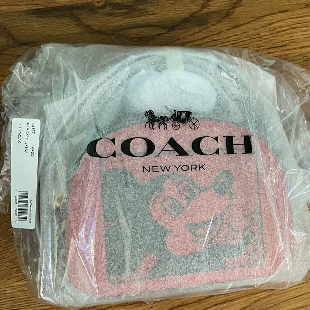 Coach Disney Mickey Mouse X Keith Haring Serena Satchel Red NWT - Picture 8 of 10